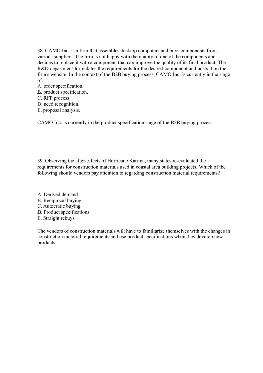 Business-to-Business Marketing Ch 5 (Part 3) - Page 1
