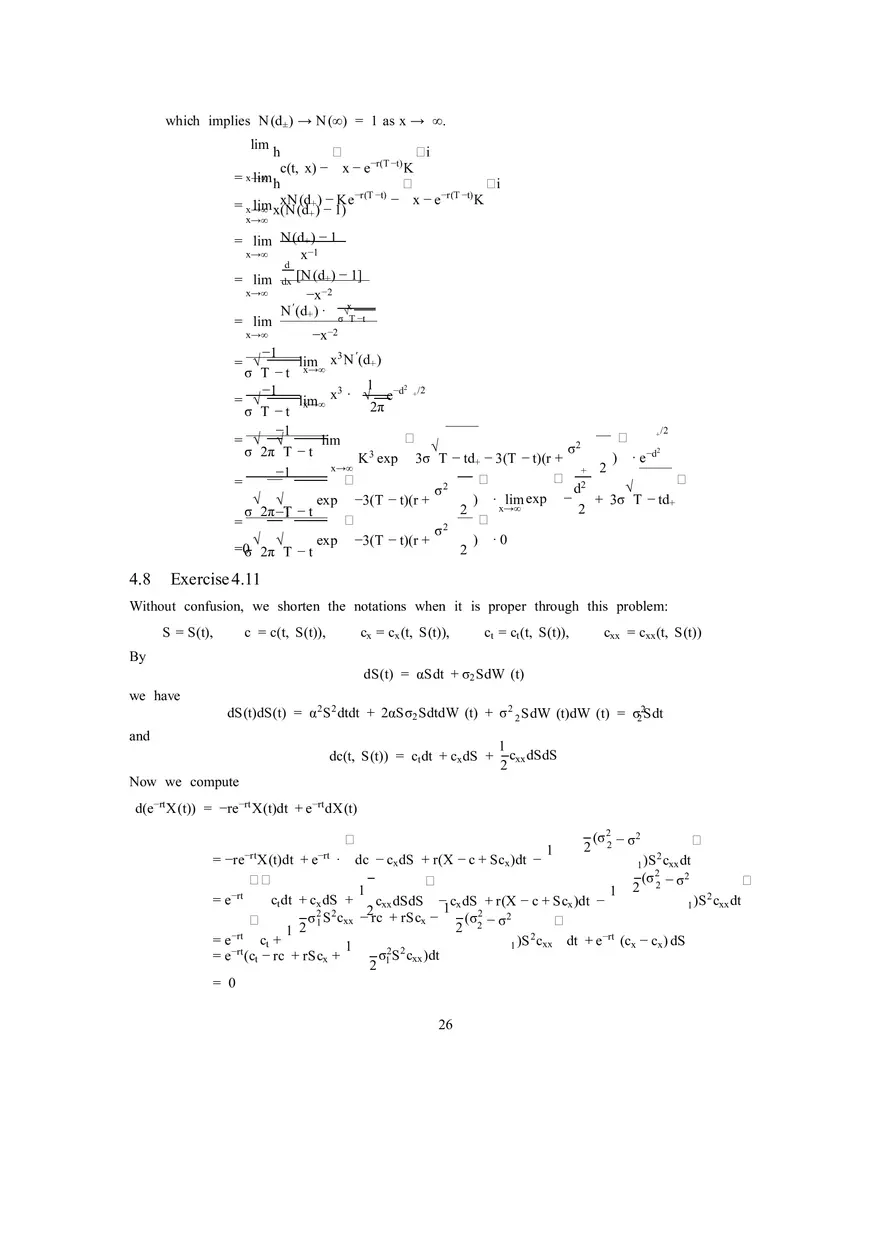 Solutions to Stochastic - Calculus for Finance Part 3 - Page 10