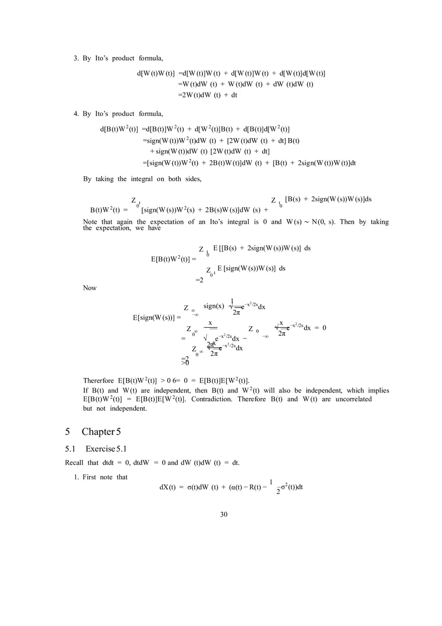 Solutions to Stochastic - Calculus for Finance Part 3 - Page 14