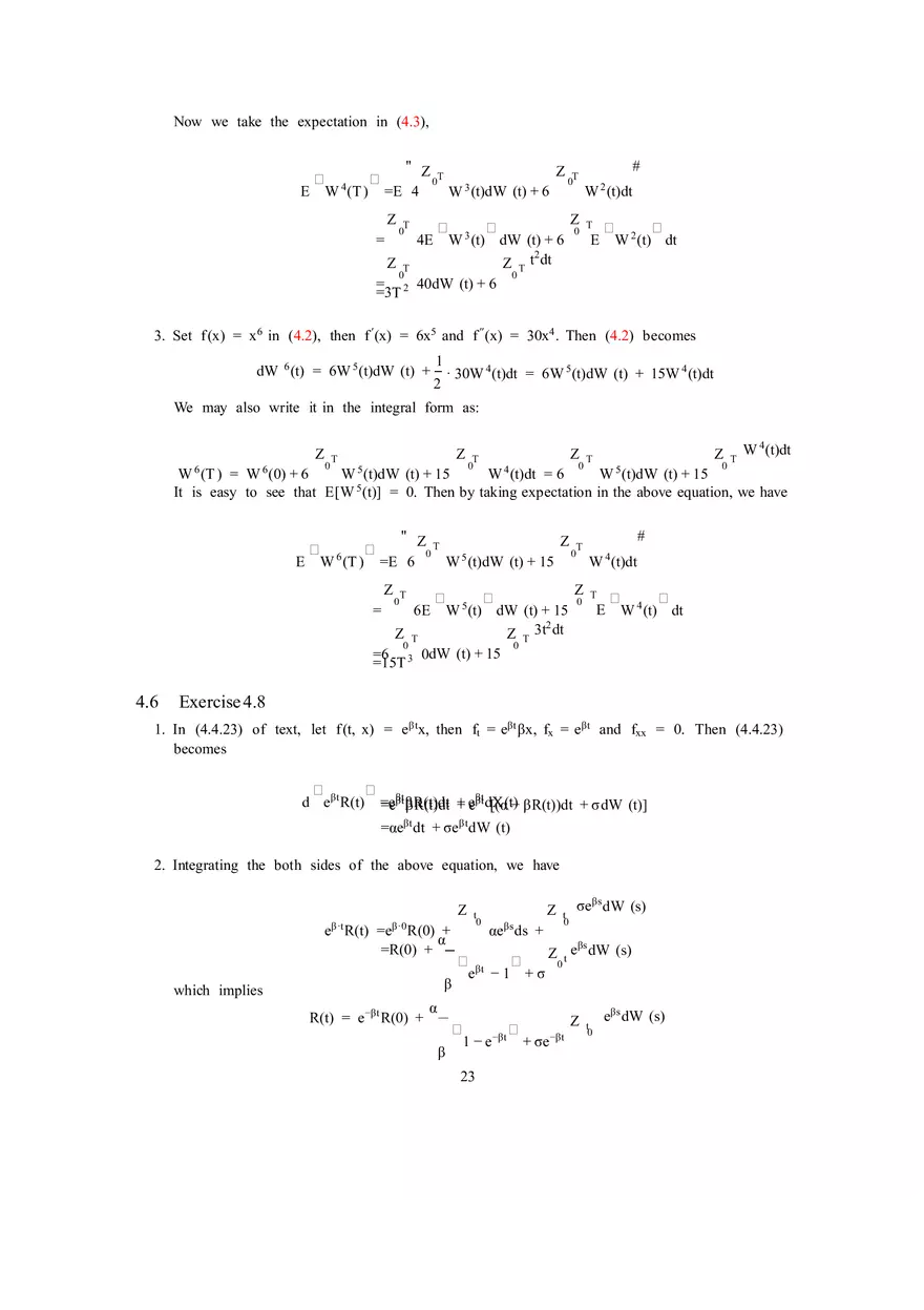 Solutions to Stochastic - Calculus for Finance Part 3 - Page 2