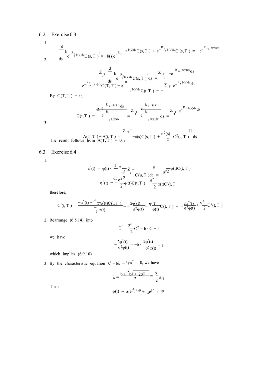 Solutions to Stochastic - Calculus for Finance Part 4 - Page 7