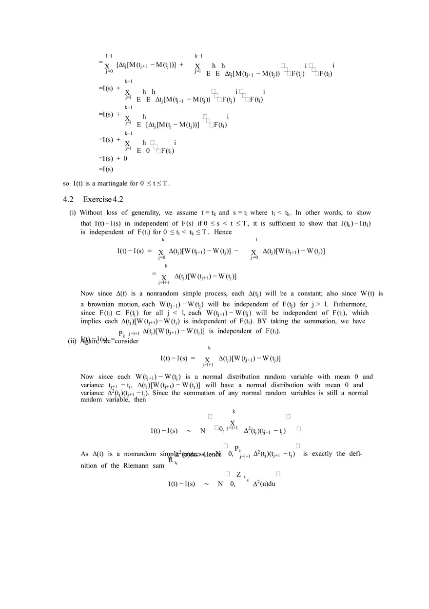 Solutions to Stochastic - Calculus for Finance Part 2 - Page 9