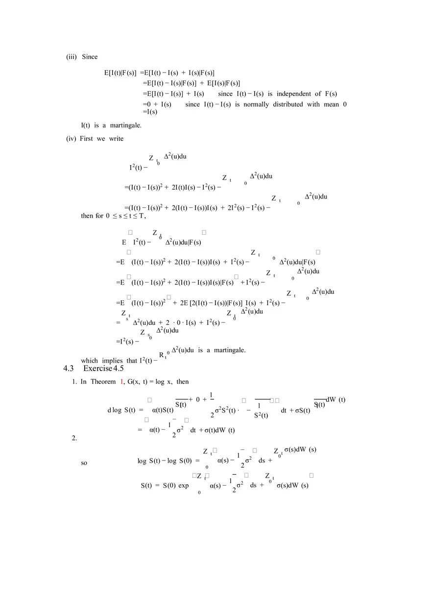 Solutions to Stochastic - Calculus for Finance Part 2 - Page 10