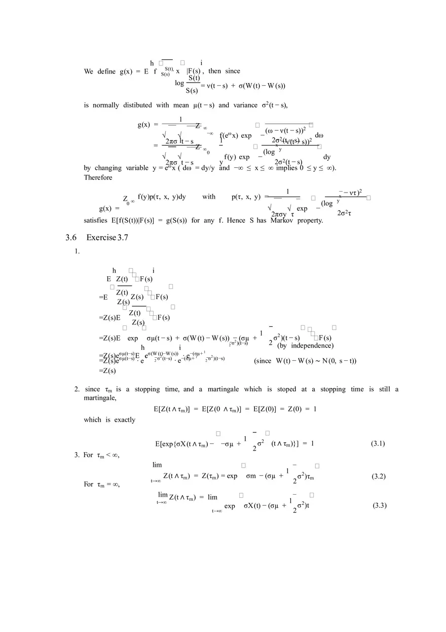 Solutions to Stochastic - Calculus for Finance Part 2 - Page 4