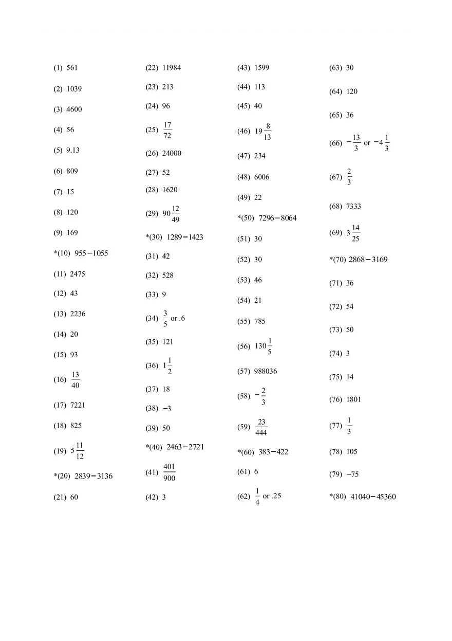 Mathematical Logic Test 80 Questions - Page 1