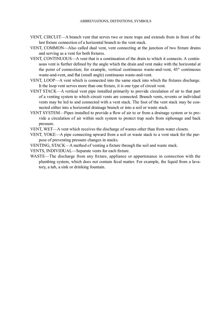 Plumbing Abbreviations, Definitions, and Recommended Symbols for Professionals - Page 15