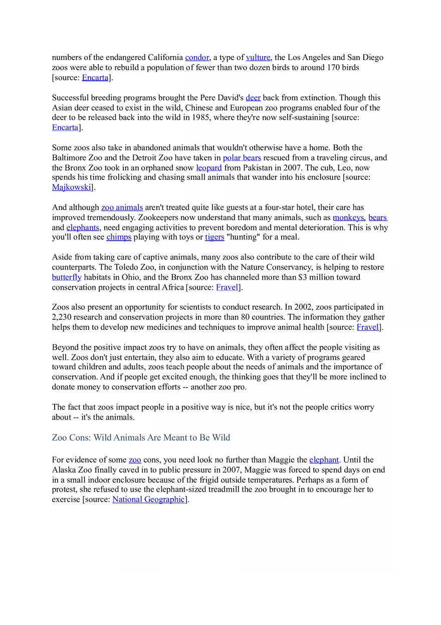 Are Zoos Good or Bad for Animals - Page 2