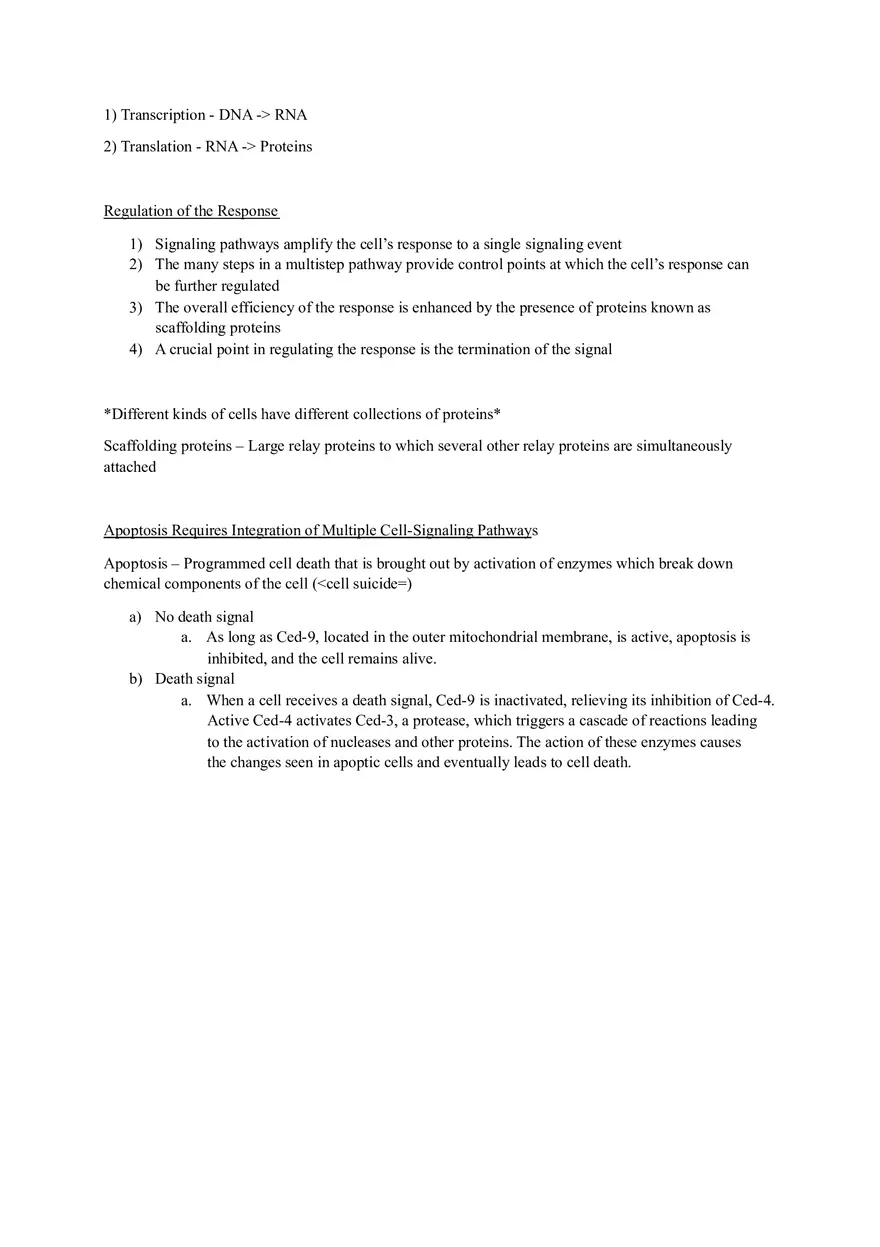 Biology - Chapter 11 Notes (Cell Communication) - Page 4