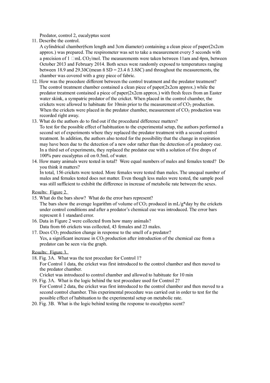 The Effect of Predation Risk on Metabolic Rate in Males and Females - Page 2