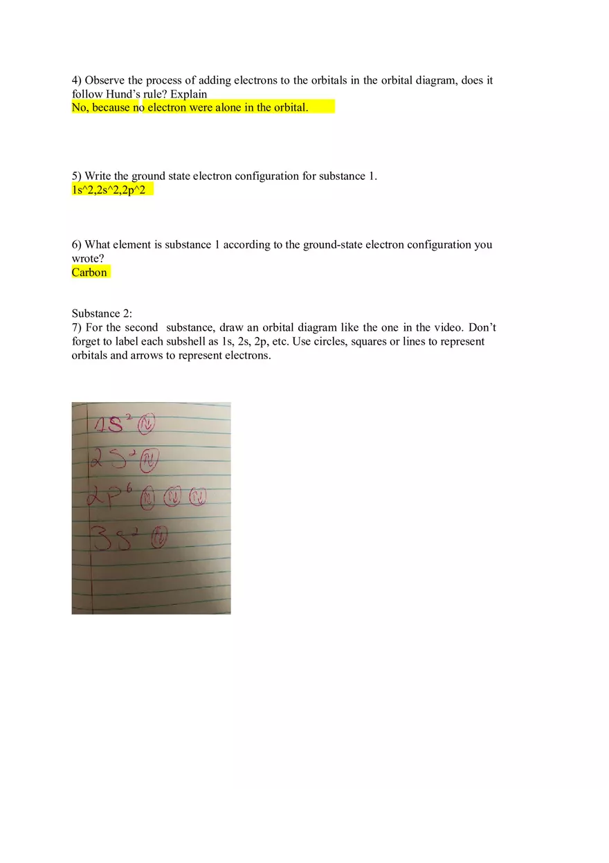 Experiment 11 - Electron Configurations and Orbital Diagrams - Page 8