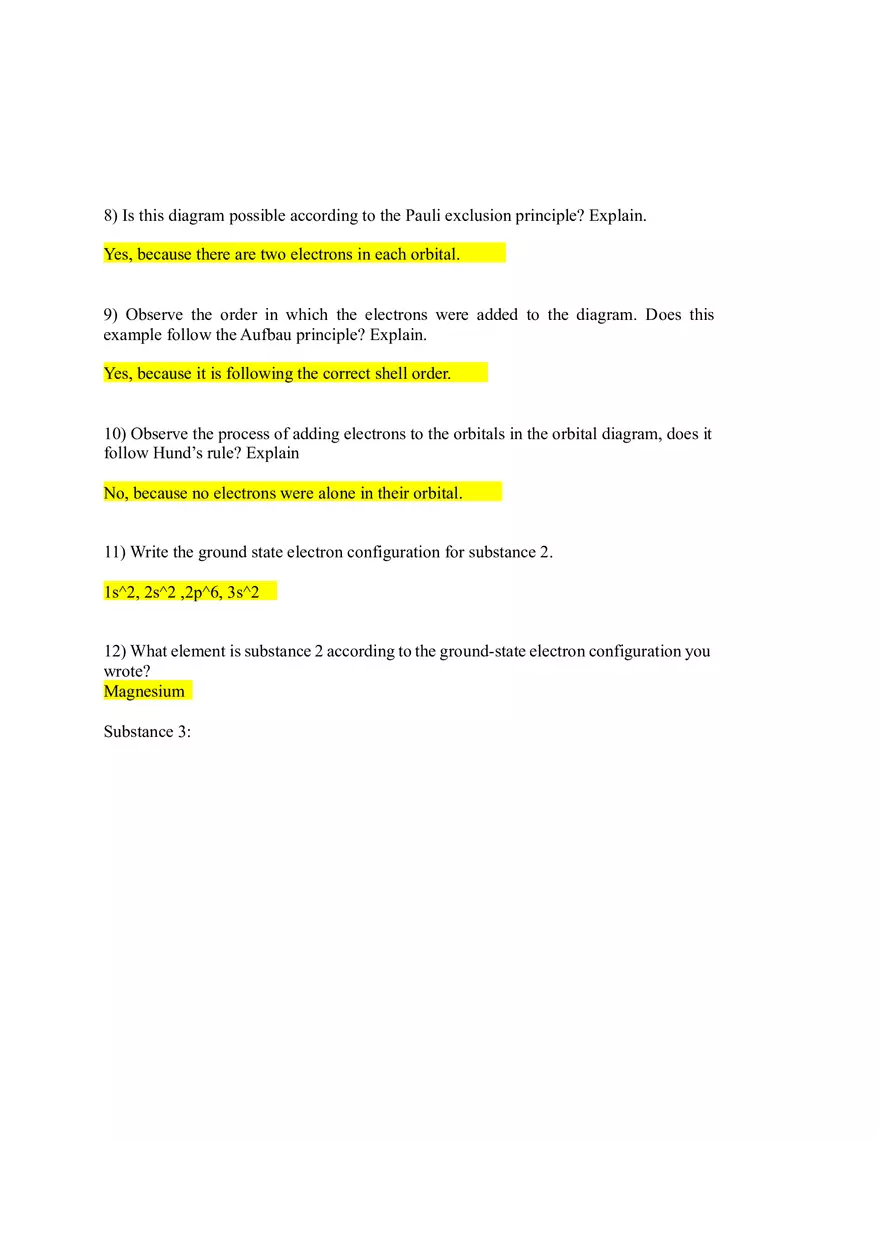 Experiment 11 - Electron Configurations and Orbital Diagrams - Page 9