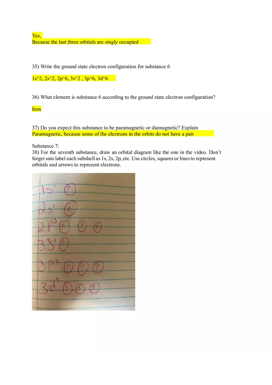 Experiment 11 - Electron Configurations and Orbital Diagrams - Page 3