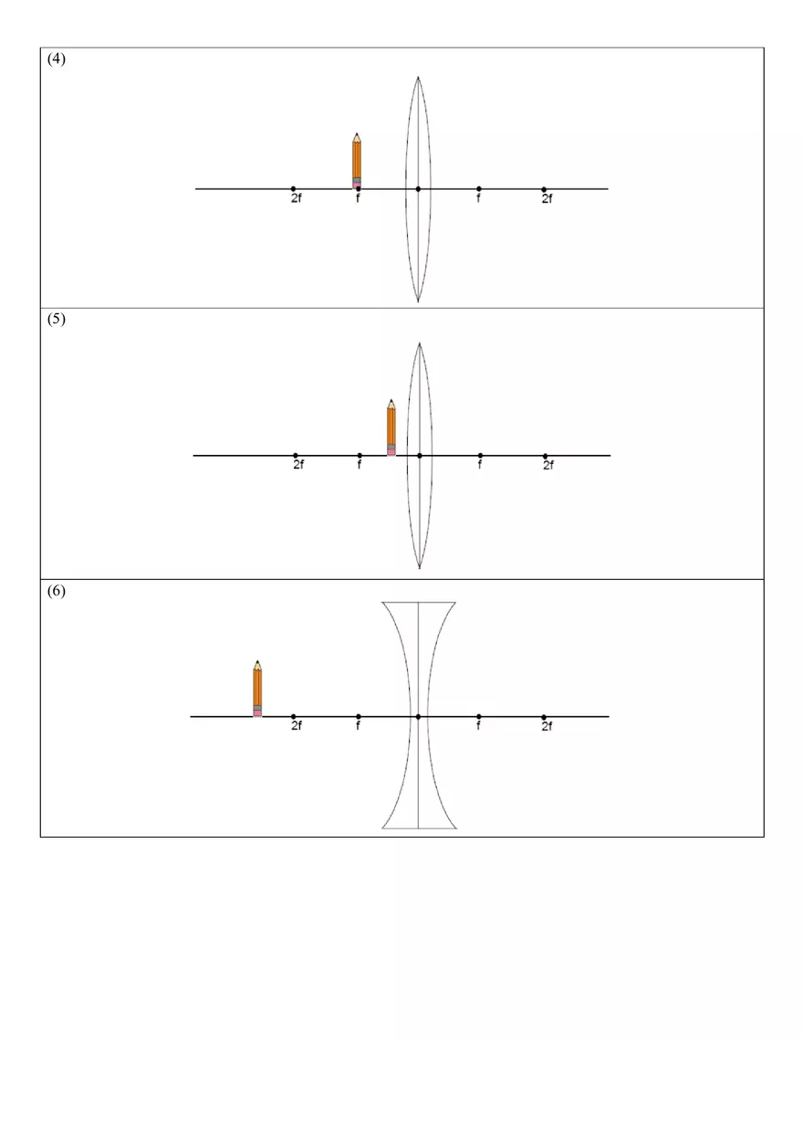 Converging and Diverging Lenses Ray Diagrams - Page 2