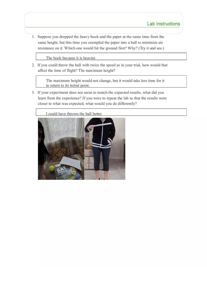 Lab Free Fall - Physics 1 - Page 7