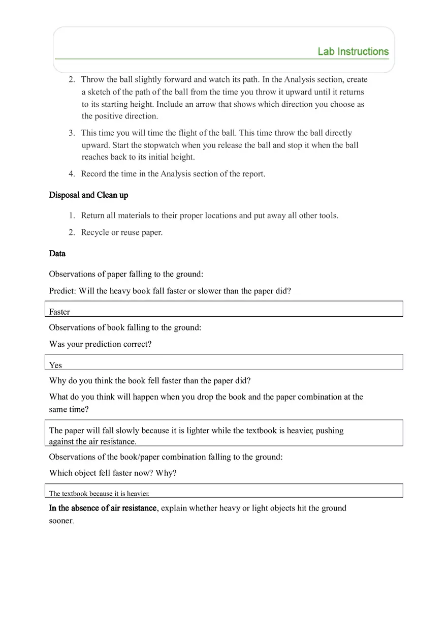 Lab Free Fall - Physics 1 - Page 4