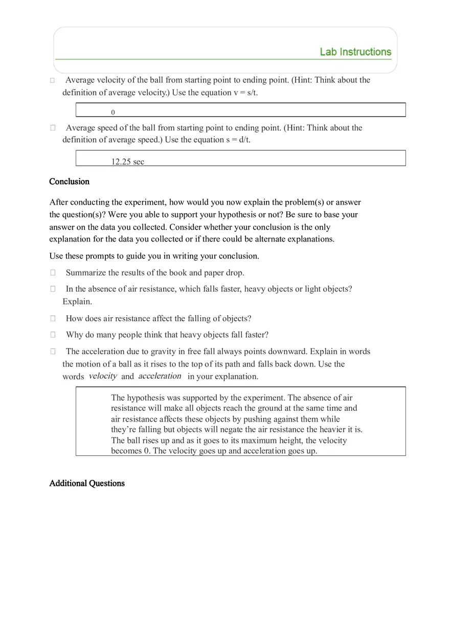 Lab Free Fall - Physics 1 - Page 6