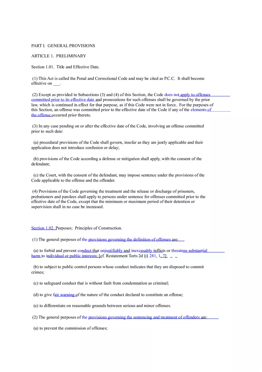 Full Model Penal Code - Part 1 - Page 1