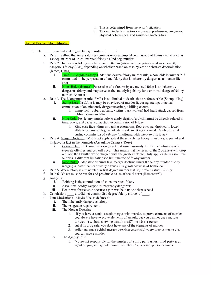 Criminal Law - Outline of Crimes - Page 9