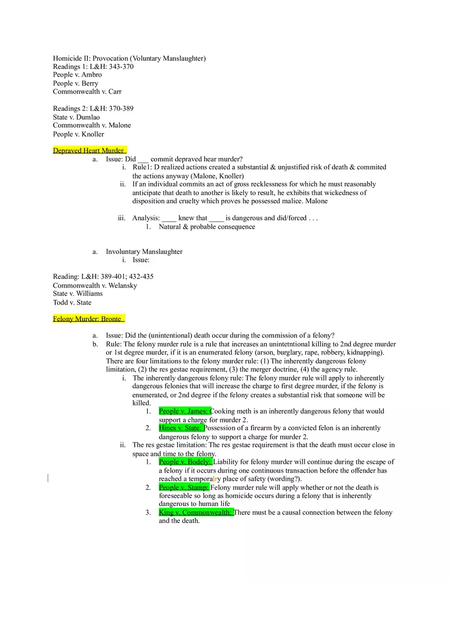 Criminal Law - Outline of Crimes - Page 11