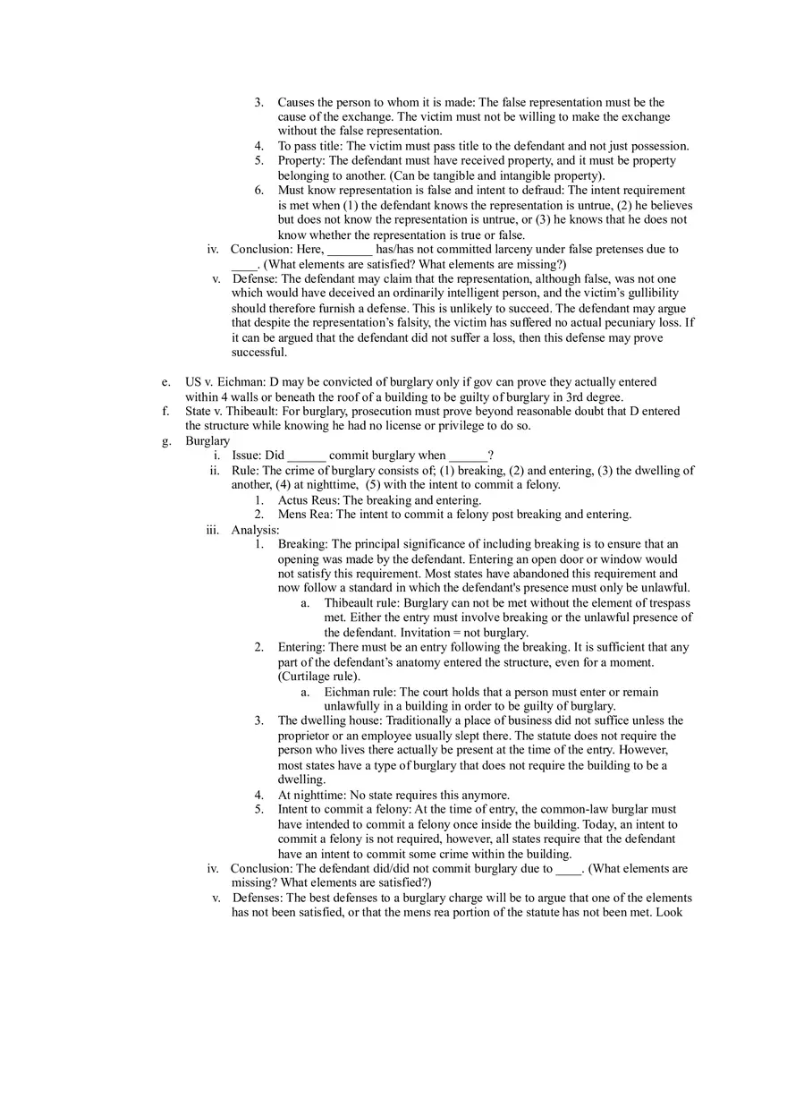 Criminal Law - Outline of Crimes - Page 14