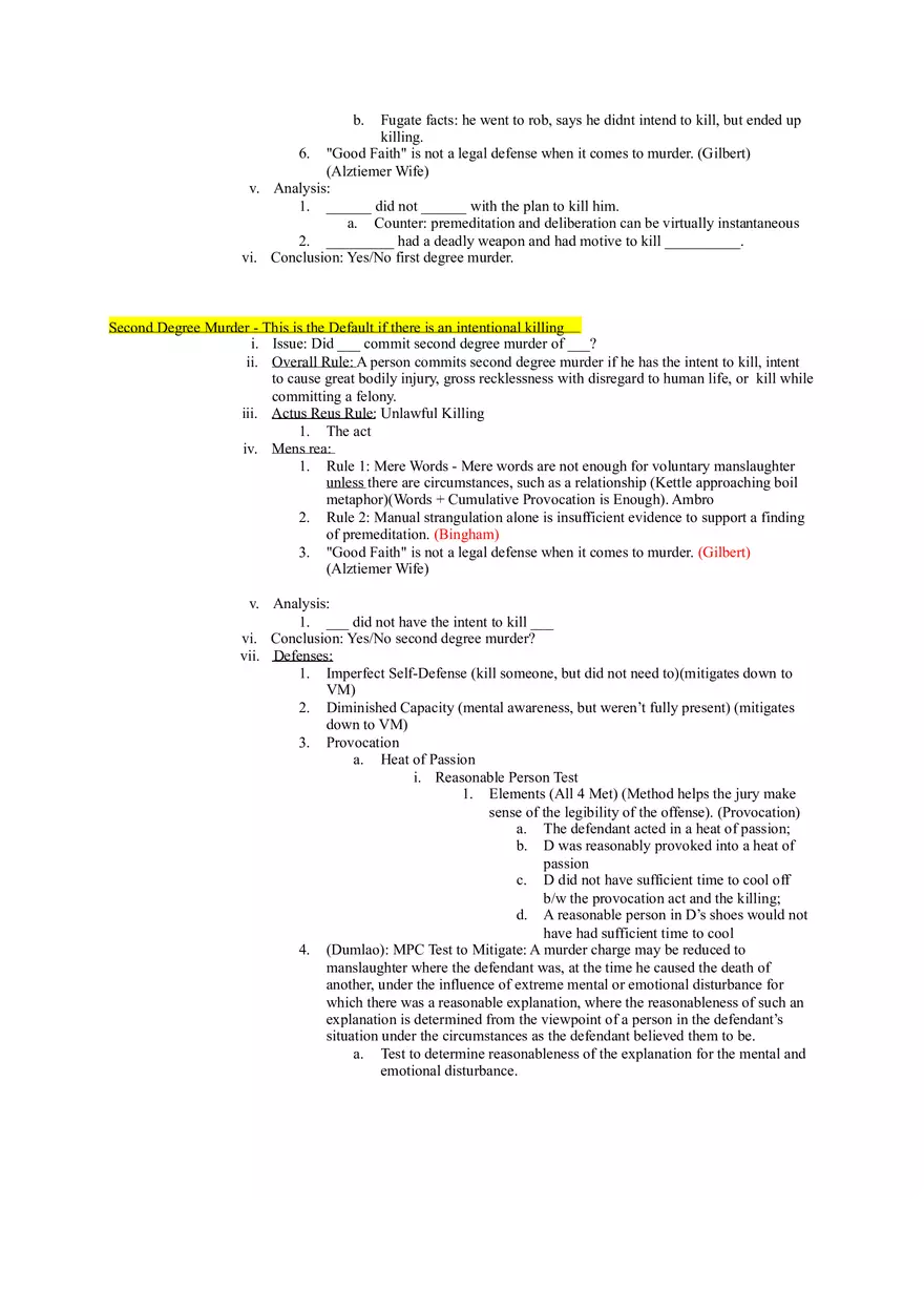 Criminal Law - Outline of Crimes - Page 2