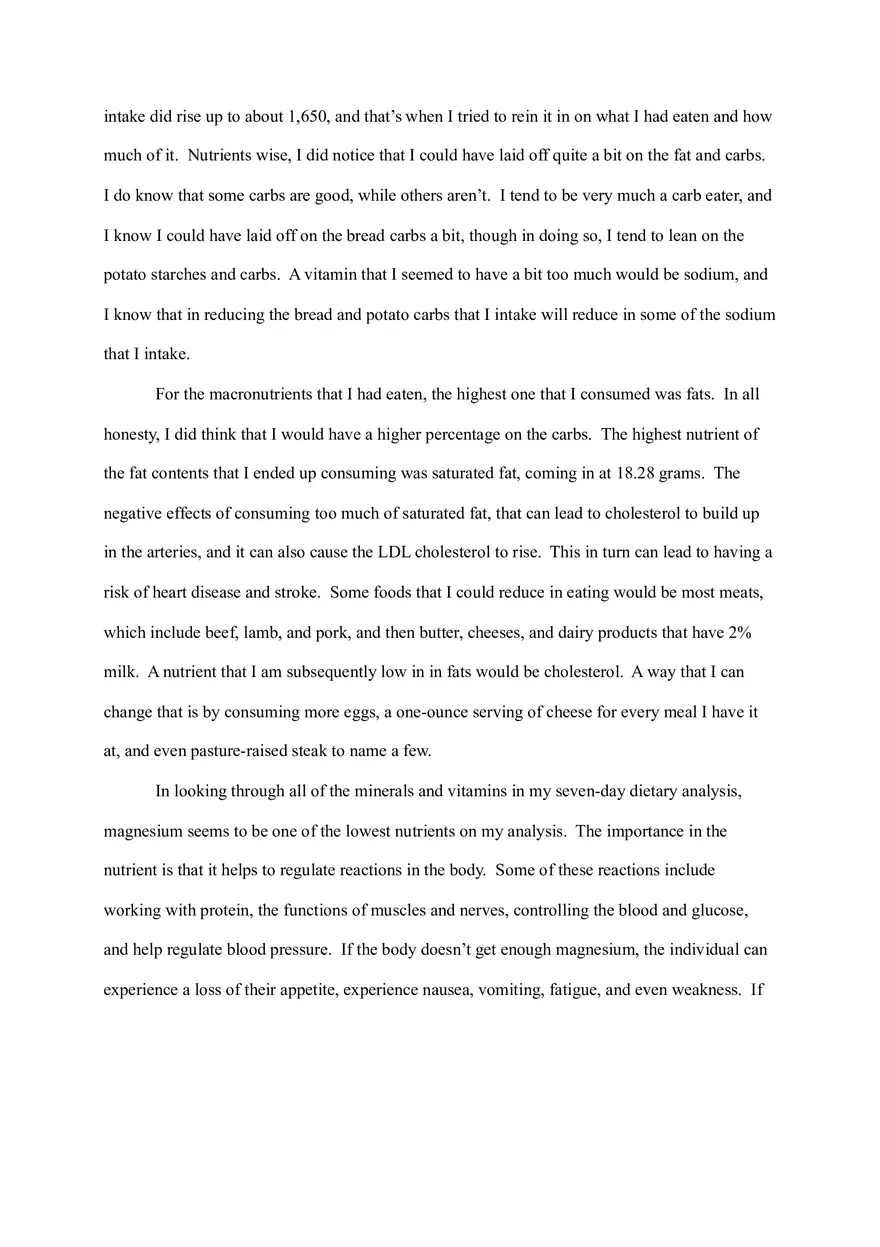 Dietary Analysis Project Paper - Page 2