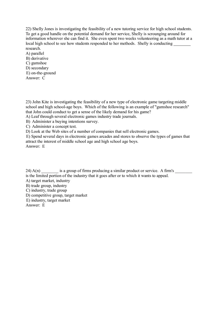 Test Bank for Ventures Feasibility Part 1 - Page 7