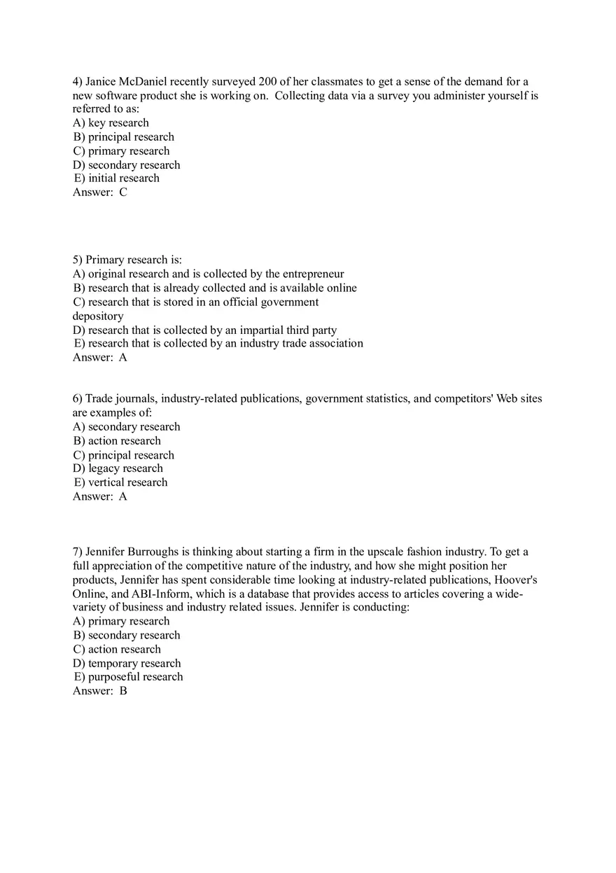 Test Bank for Ventures Feasibility Part 1 - Page 2