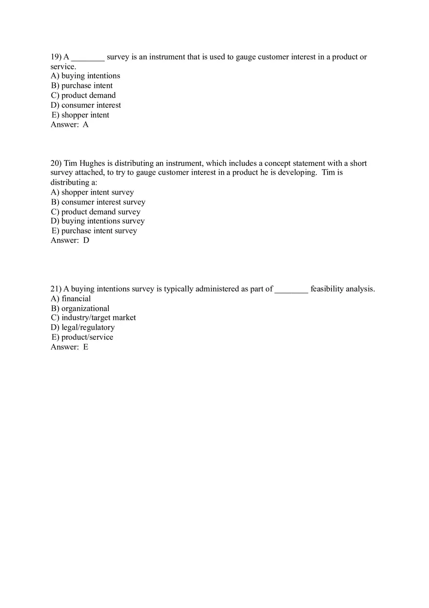 Test Bank for Ventures Feasibility Part 1 - Page 6