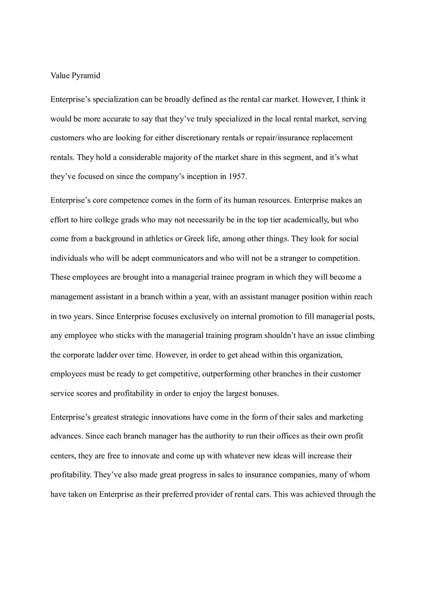 Enterprise Rent-A-Car Case Study - Page 2