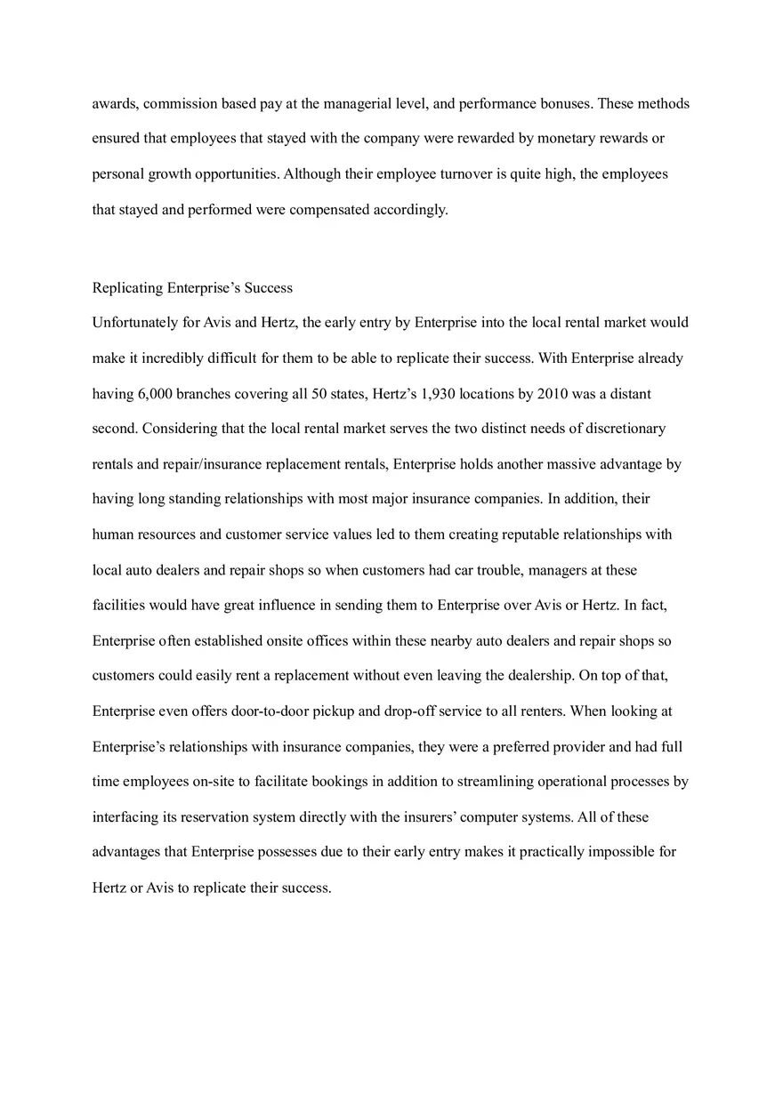 Enterprise Rent-A-Car Case Study - Page 5