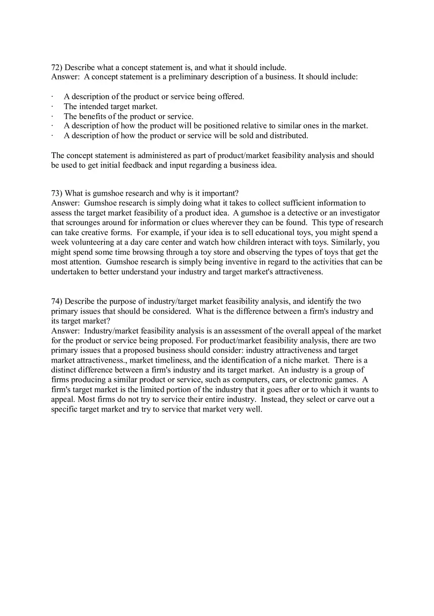 Test Bank for Ventures Feasibility Part 2 - Page 8
