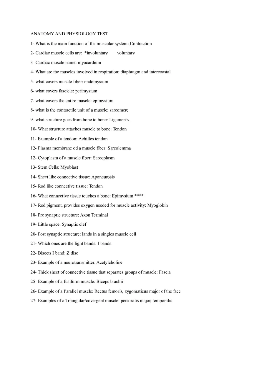 Muscular System - Anatomy and Physiology - Page 1
