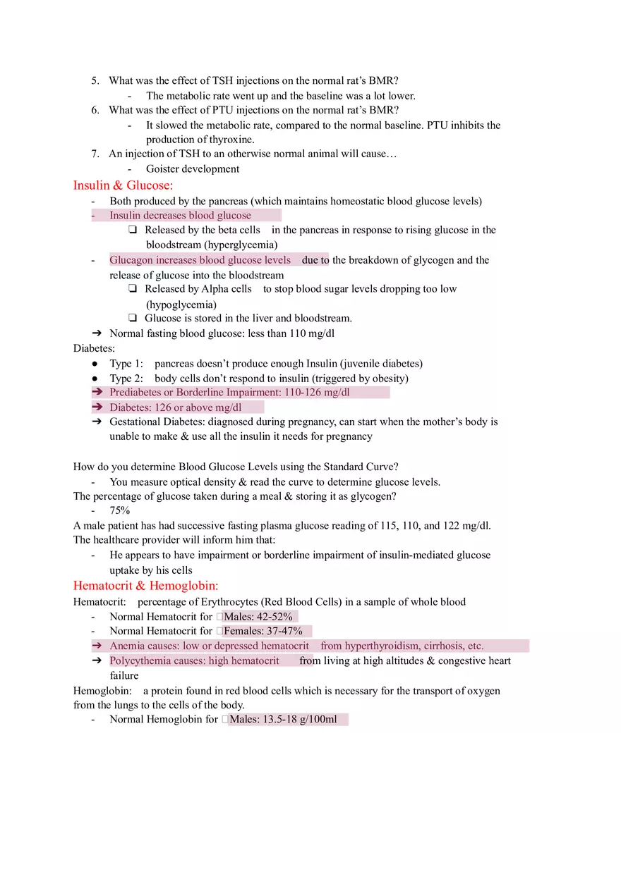 Anatomy and Physiology Lab - The Endocrine System - Page 2
