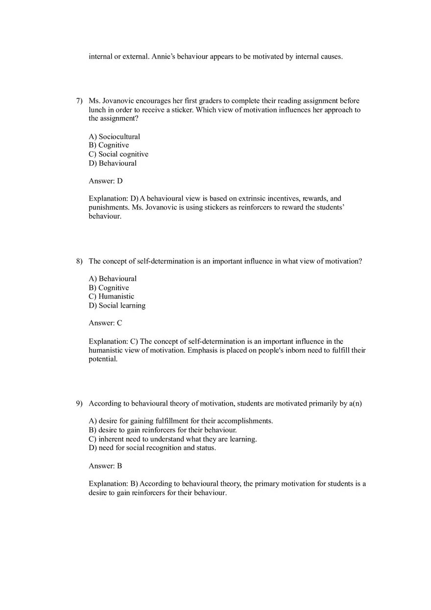 Woolfolk et al., Educational Psychology Answer Key Part 1 - Page 8