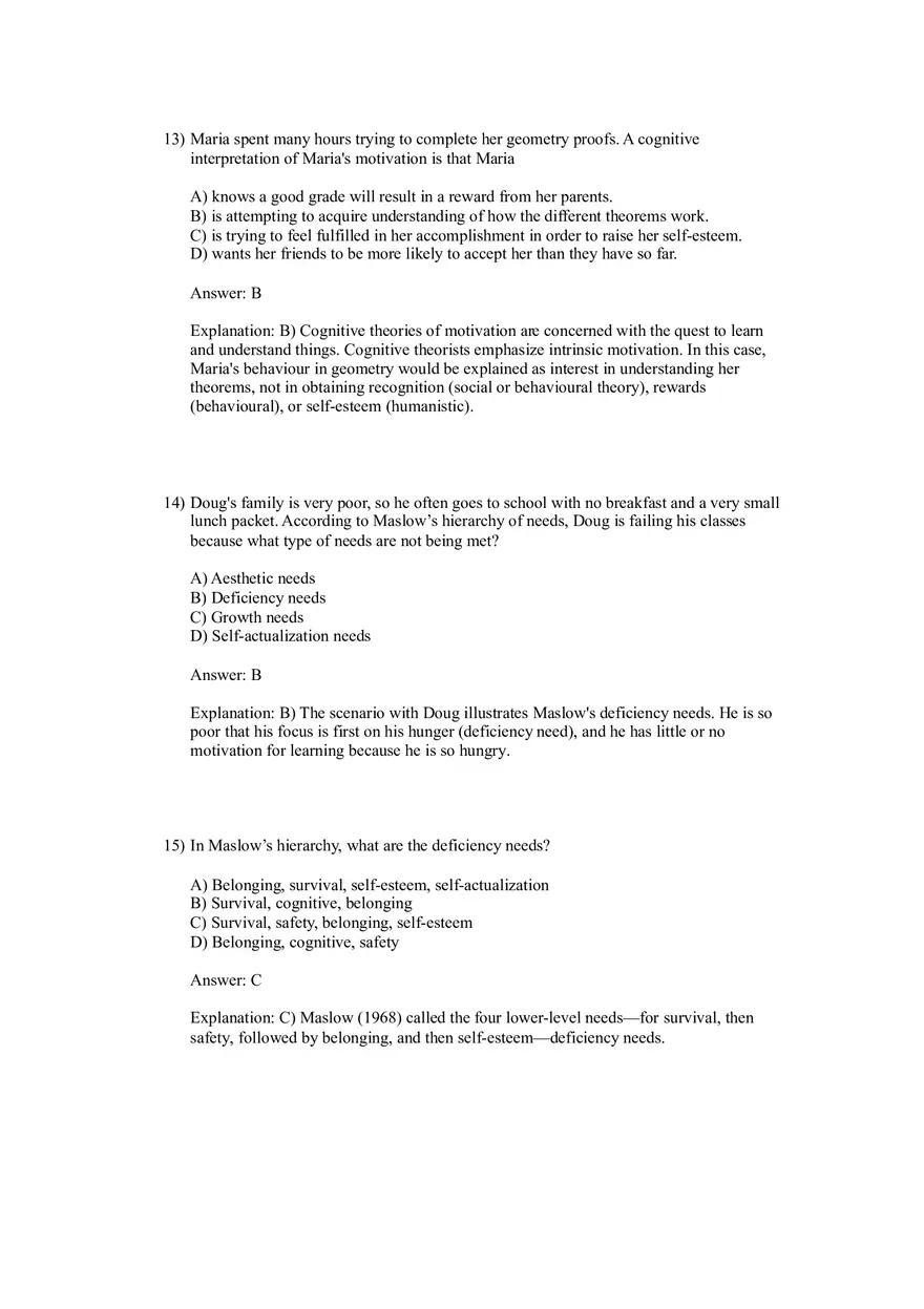 Woolfolk et al., Educational Psychology Answer Key Part 1 - Page 10