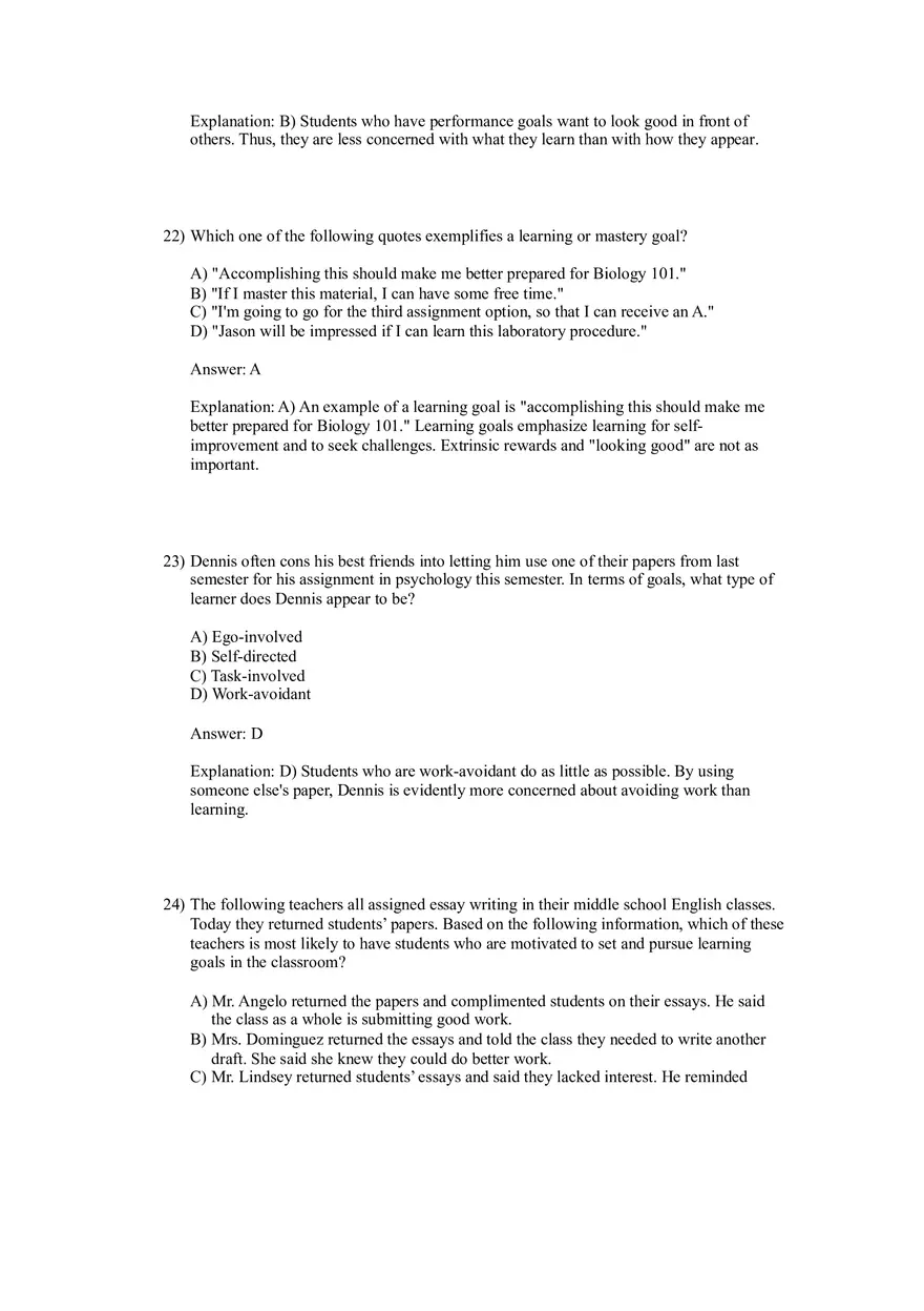 Woolfolk et al., Educational Psychology Answer Key Part 1 - Page 13