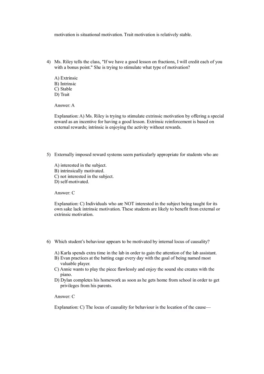 Woolfolk et al., Educational Psychology Answer Key Part 1 - Page 2