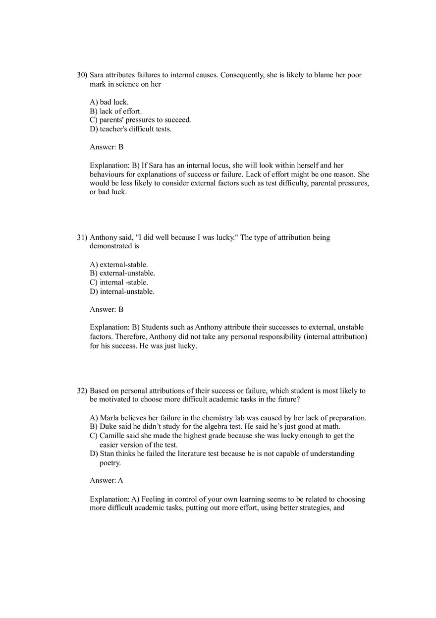 Woolfolk et al., Educational Psychology Answer Key Part 1 - Page 3