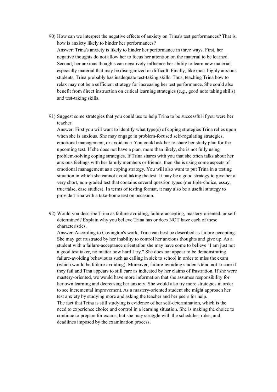 Woolfolk et al., Educational Psychology Answer Key Part 2 - Page 3