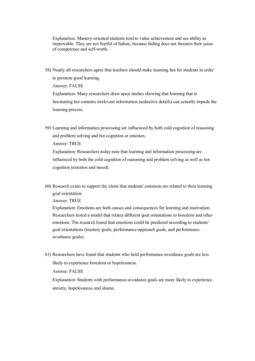 Woolfolk et al., Educational Psychology Answer Key Part 2 - Page 5