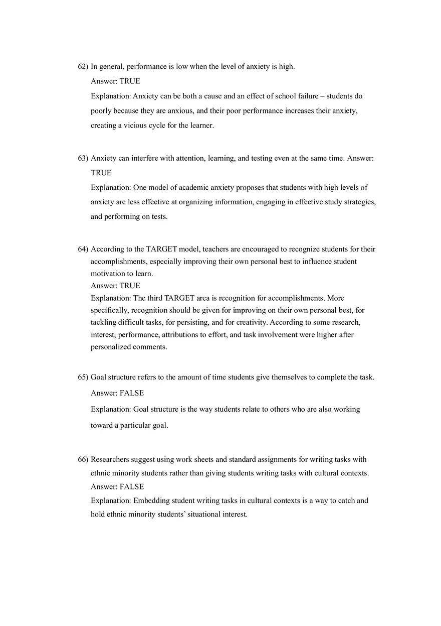 Woolfolk et al., Educational Psychology Answer Key Part 2 - Page 6