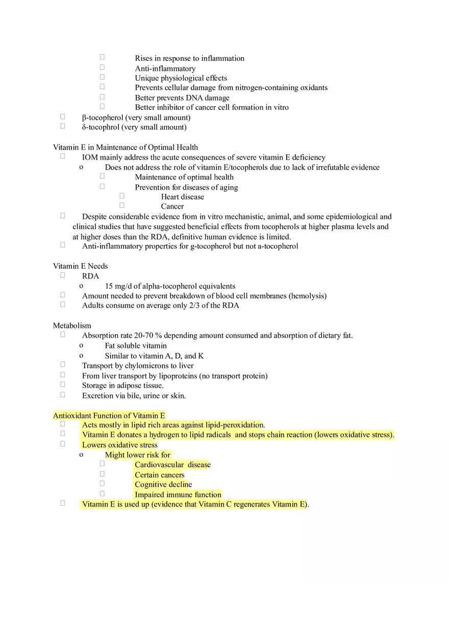 Chapter 7 Alcohol - Fat Soluble Vitamins Pt 2 - Page 7