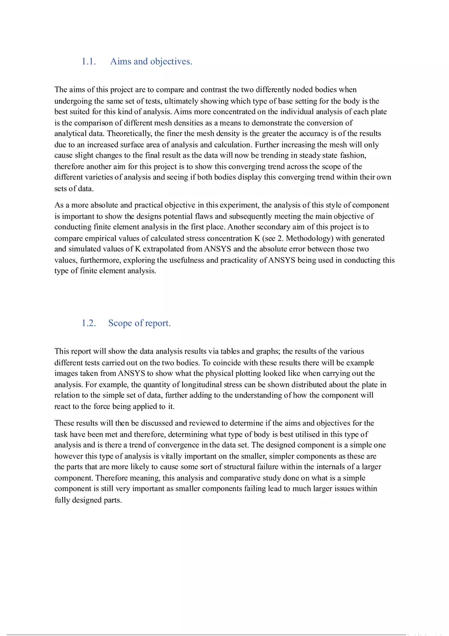 Finite Element Analysis of a Perforated Plate Using ANSYS (Report) - Page 2