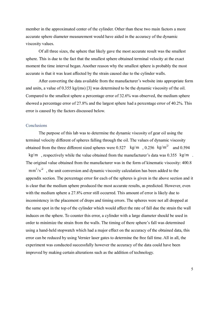 Viscosity Lab Report - Page 6