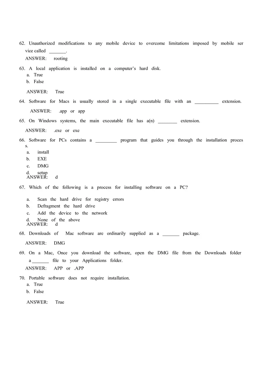 Software - Multiple Choice - Page 14