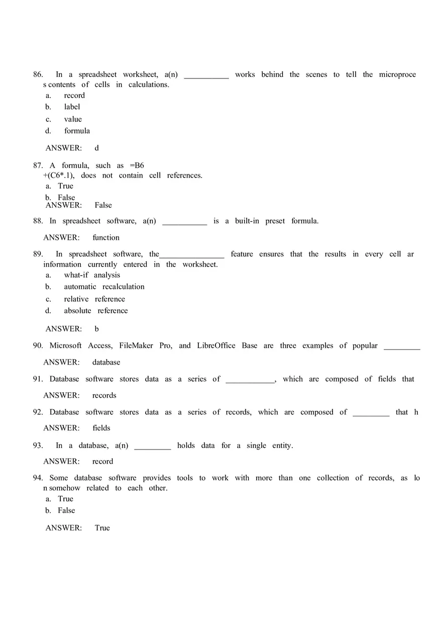 Software - Multiple Choice - Page 4