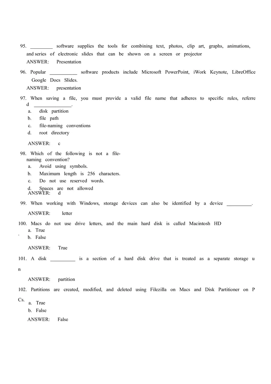 Software - Multiple Choice - Page 5