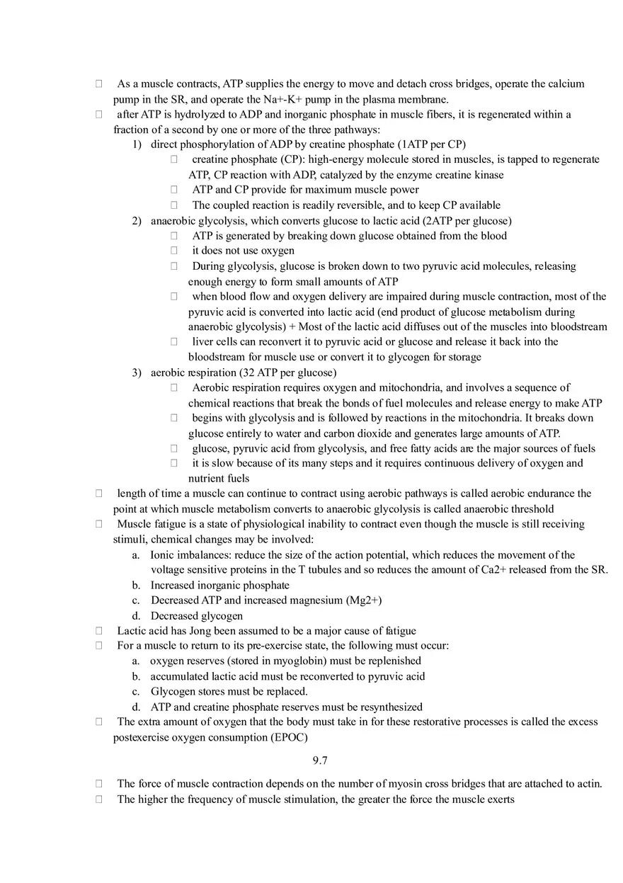 Human Biology Muscles Chapter Summary Guide - Page 7