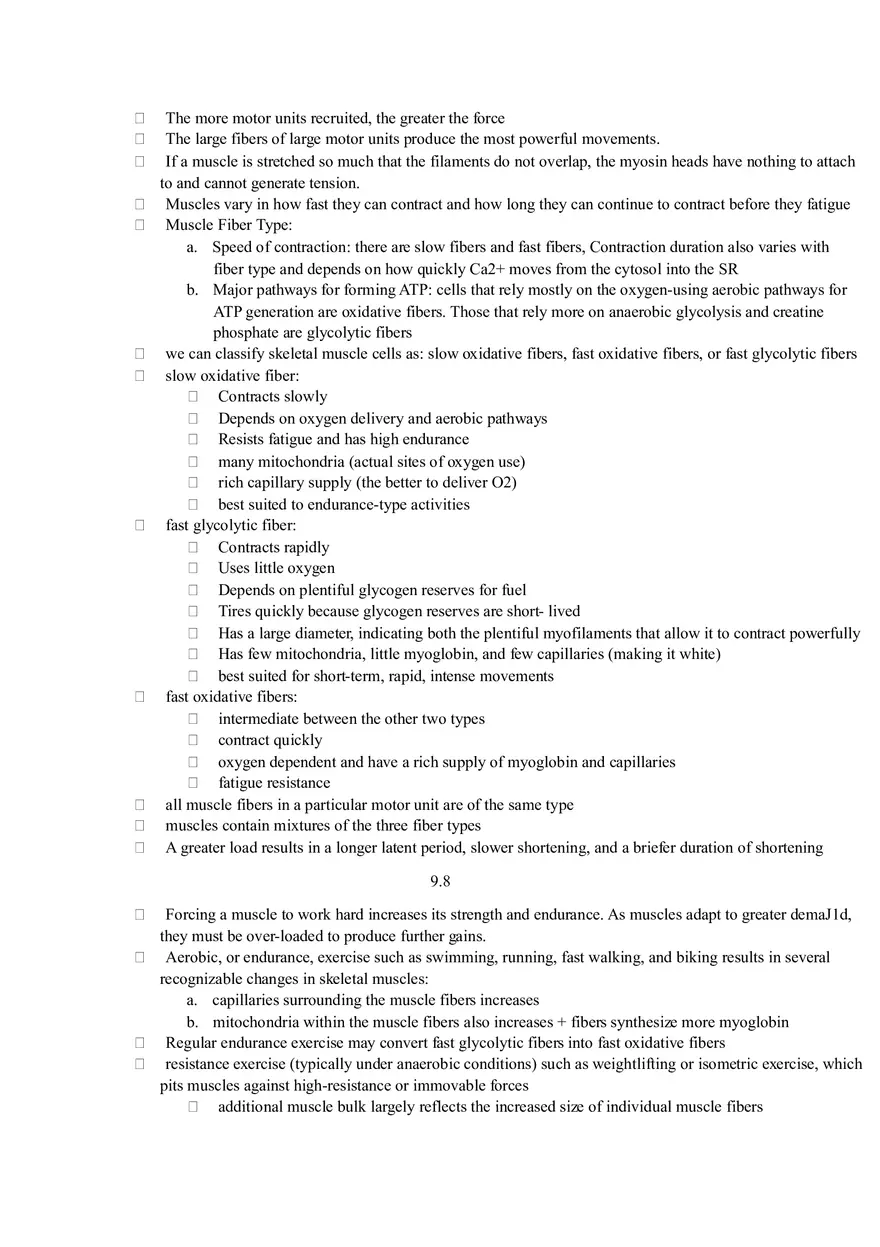Human Biology Muscles Chapter Summary Guide - Page 8